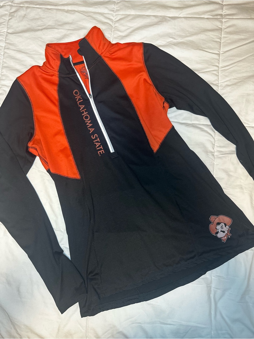 Rivalry Threads Black & Orange OSU Quarter-Zip Pullover